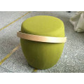 Upholstered pouf carry on children small stool