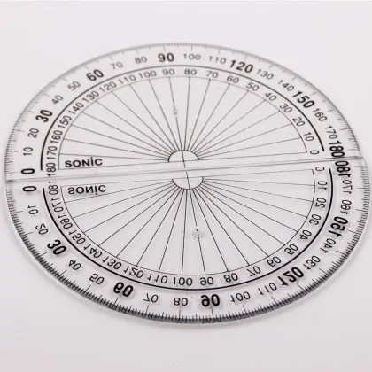 High Quality OEM Plastic Transparent Digital Protractor Set