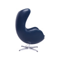 Halverwege de eeuw moderne Arne Jacobsen lederen Egg Chair