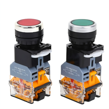 LA38-11ZS 22mm 220V Self-locking Plastic Push Button Emergency Stop Switch - Hot Sale