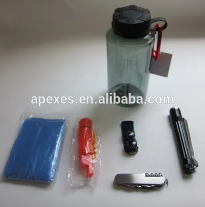 Bottle emergency survival kit