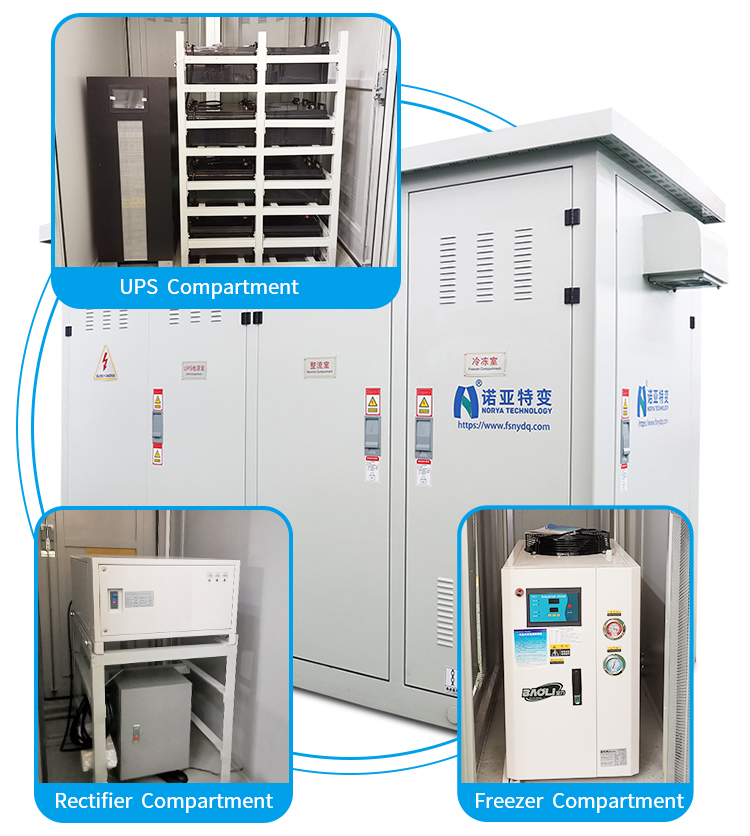 Substation Rectifier Compact 60kva Three Phase Rectifier Transformer Prefabricated ...