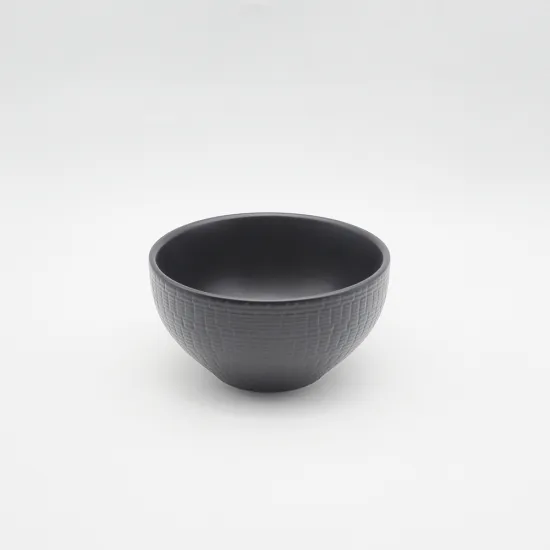 Microwave And Dishwasher Safe Ceramic Baking Bowls Black Salad Bowl