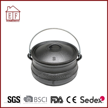 Waxed or Pre-seasoned Cast Iron Flat Potjie Size 1/2