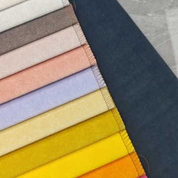 Tissu de velours mat de couleur unie pour le rembourrage, canapé