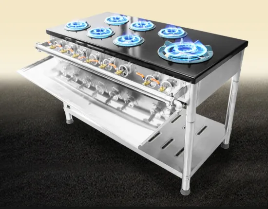 7 burners auto ignition commercial gas stove