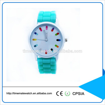 Hot-sales silicon quartz boy and girl wrist watch for christmas gifts