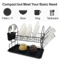 2 Tier Large Dish Drying Rack 2 tier compact stainless steel dish drying rack Supplier