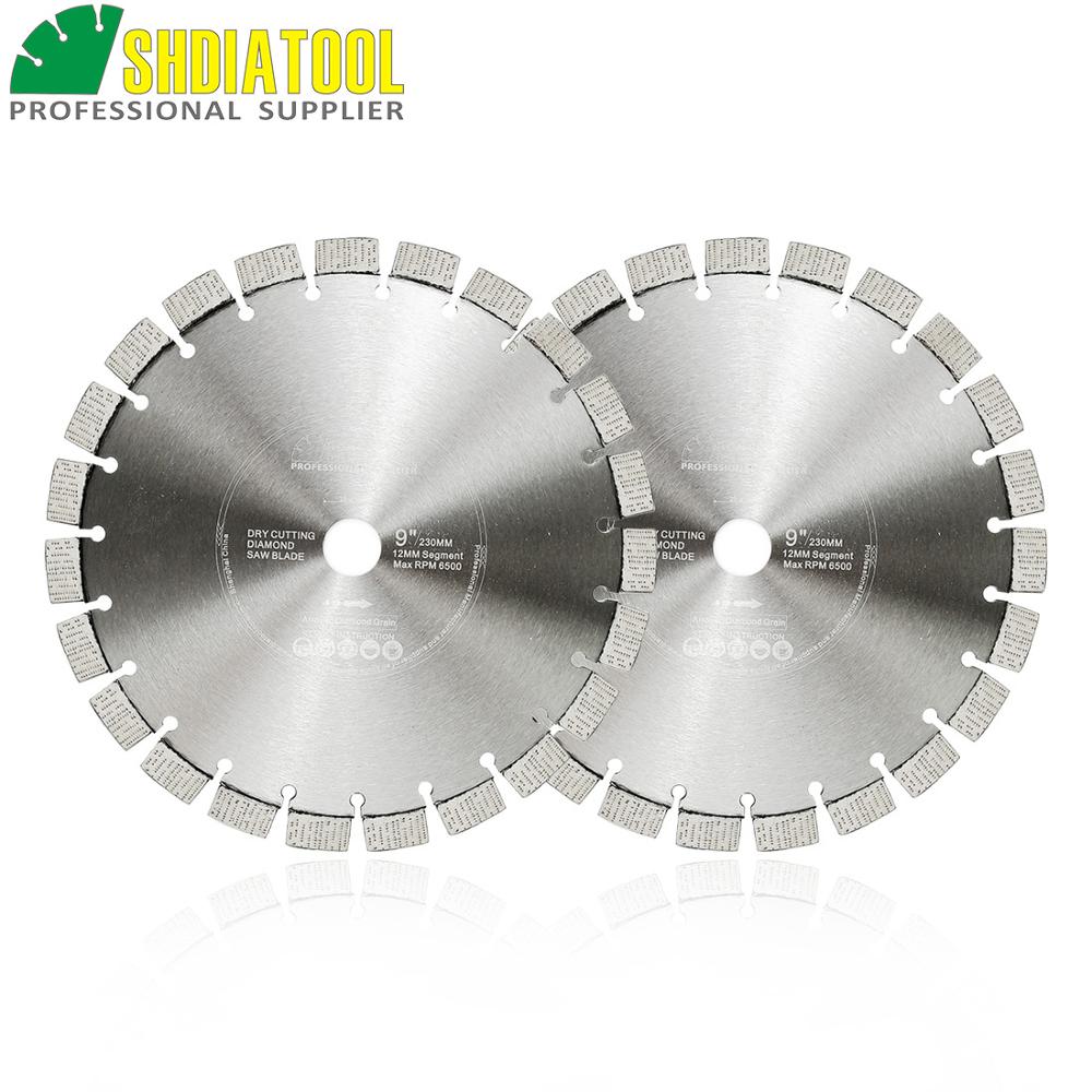 SHDIATOOL 2pcs Professional Laser Welded Diamond Blade Arrayed Diamond Wheel Cutting Disc Hard reinforced concrete Granite