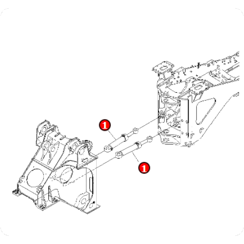 Loader WA900L-3 steering cylinder assembly 707-01-07610/707-01-1181