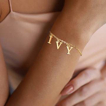 Custom Name Letter Bracelet