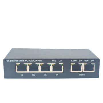 China Manufacturer Gigabit 6-Port POE Network Switch - 2 Pcs 100M/1000M 4 RJ45 Ports