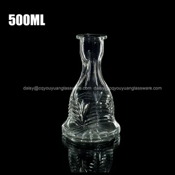 High white glass custom designed beautiful modern hookah with wide mouth