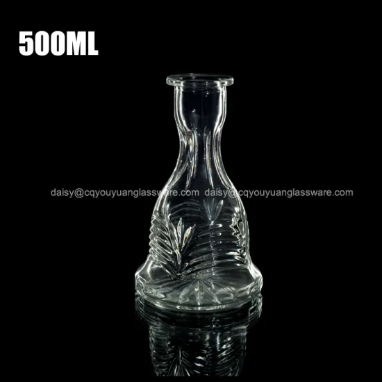 High white glass custom designed beautiful modern hookah with wide mouth