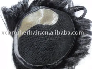 Fashion100% human hair men's toupee