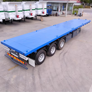 Brand New 3-Axle Flatbed Semi Trailer with Mechanical Suspension for Sale in Africa