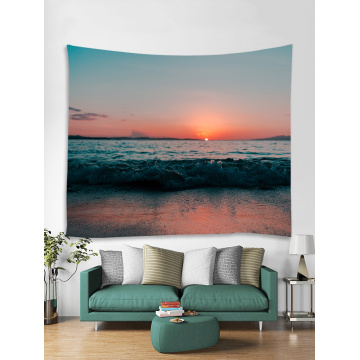 Wandtapijten Muur Opknoping Oceaan Zee Golf Strand Serie Wandtapijten Zonsopgang Zonsondergang Schemering Wandtapijten voor Slaapkamer Thuis Slaapzaal Decor