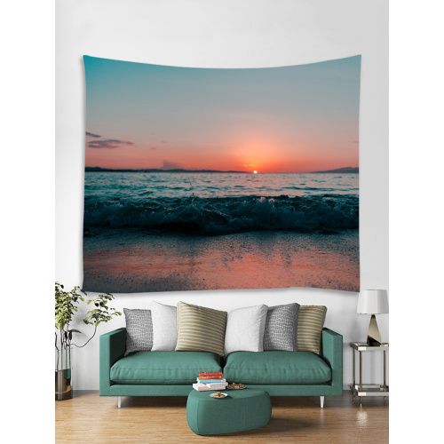 Tapestry Wall Hanging Ocean Sea Wave Beach Series Tapestry Sunrise Sunset Dusk Tapestry for Bedroom Home Dorm Decor