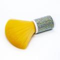 Deep Yellow Synthetic Rhinestone Handle Dust Neck Brush