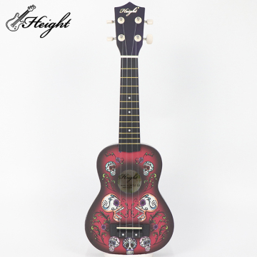 Hawaiian Soprano Ukulele with 21" Neck for Kids - Includes 4 Nylon Strings