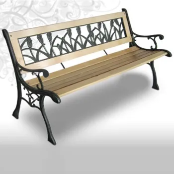 Outdoor Cheap Cast Iron Garden Chairs & Antique Wooden Park Bench