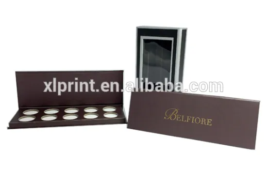 High quality cardboard makeup packaging box with LOGO gold foil