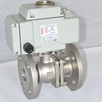 high quality stainless steel flanged 2 way electric ball valve