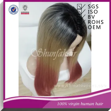 European wigs, full lace european human hair, ftwo tone virgin remy full lace wig