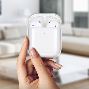 Crystal Clear TPU Shockproof Wireless Charger Case Case สำหรับ Apple AirPods 1/2/3, Pro และ Max