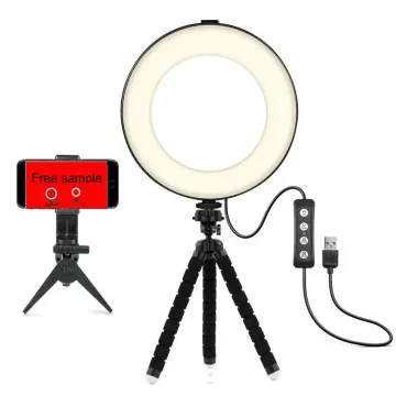 6/10 Inch LED Ring Light Phone Holder with Tripod Stand for Makeup and Live Streaming