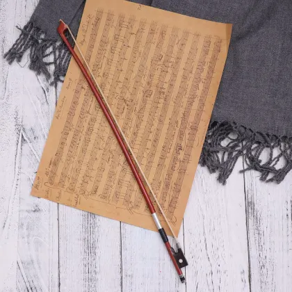 Violin Bow Arbor Horsehair 1/4 Size Violin Stick Violin Bow Violin Parts Violin Accessories for Musical Instrument Violin