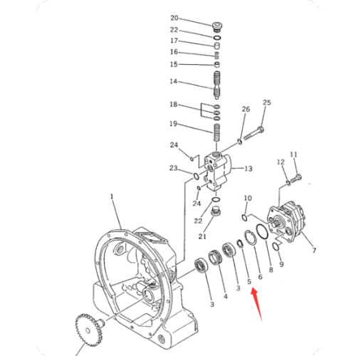 Bulldozer D20P-6 clip 04064-02512