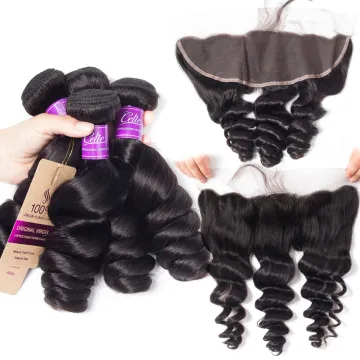 100% Virgin Human Hair Peruvian Hair,Human Hair Bundles Extension Bundles With Transparent Lace Frontal
