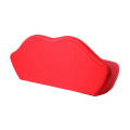 Sofa bibir kasmir merah kontemporari yang elegan