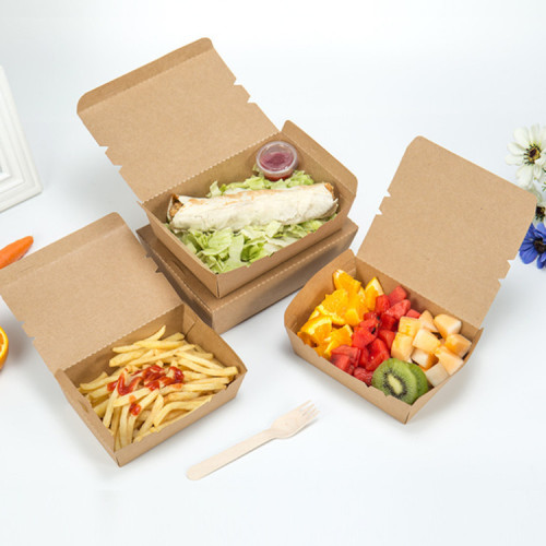 Food Grade Take Away Kraft Boxes For Salad