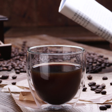 thủy tinh borosilicate trong suốt có thể tái sử dụng cốc cà phê cách nhiệt cốc cà phê espresso cappuccino cốc nước giải khát nóng