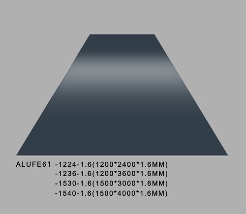 صفيحة ألمنيوم رمادية فولاذية لامعة 1.6 مم