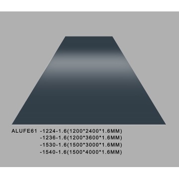 Placa de chapa de aluminio gris acero brillante de 1,6 mm