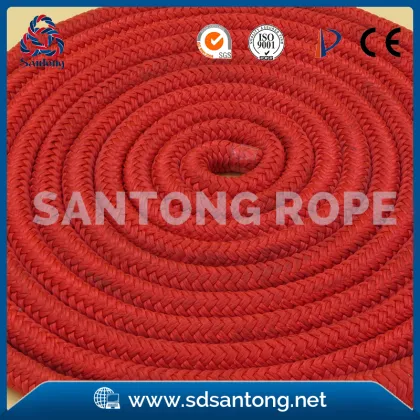 braided red nylon line
