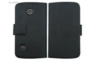 Black Huawei Leather case Wallet , Huawei Sonic C8650 U8650
