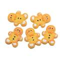 Christmas Simulation Gingerbread Man Biscuits Resin Decoration Craft Flatback Kawaii Cabochon Scrapbooking For Phone Decor