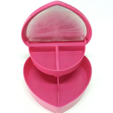 Plastic heart shaped box