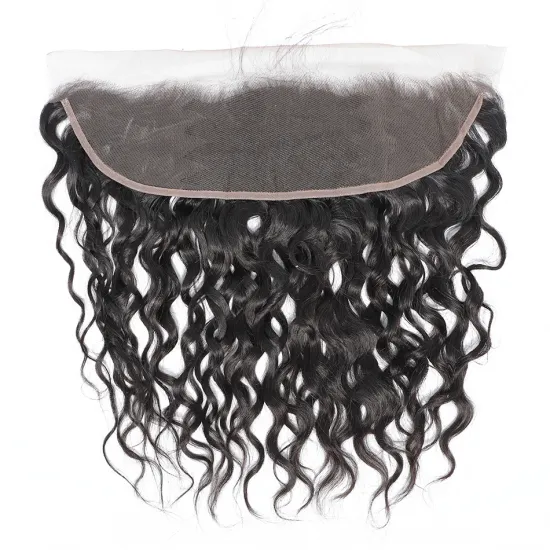 Top Quality Transparent Brazilian Virgin Remy Human Hair water Wave 13X4 Ear To Ear Full Lace Frontal Closure