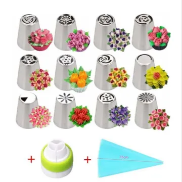 Bake Accessories Set: 14Pcs Cake Decorating Tools with Piping Bags and Tips