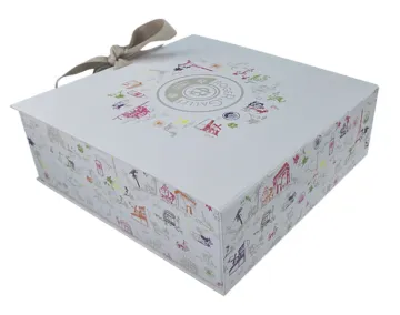 Luxury wedding dress packaging boxes with ribbon