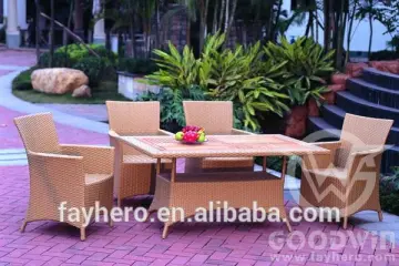 GW0019 outdoor patio furniture synthetic rattan dining set