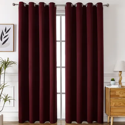 Hot Selling 100% Polyester Fabric Blackout Curtains for Home & Hotels