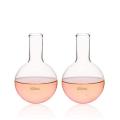 Long narrow neck round glass boiling flask 50ml