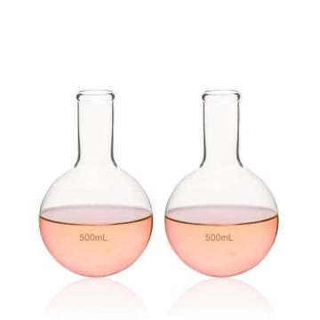 Long narrow neck round glass boiling flask 50ml