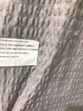 Tessuto in microfibra stropicciata poliestere
